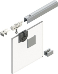 Schiebesystem für Glastüren 8-10,76 mm 80 kg 1300 mm , 500-700 mm Wandmontage EV1 eloxiert, Helm 73