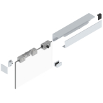Schuifsysteem voor glazen deuren 8/10 mm 2000 mm, 710-900 mm Wandmontage mat zwart, helm GT-L 80