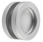 Muschelgriff Einlass-Ø 50 mm, silberfarbig lackiert Aluminium , KWS 5252