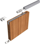 Schuifsysteem, plafondinstallatie, houten deuren van 35 mm complete set, 500-700 mm 1300 mm EV1 geanodiseerd, helm 73 Me-A