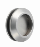 Muschelgriff für Glastüren Türstärke 8-10 mm Einlass-Ø 50 mm Edelstahl poliert, KWS 5250