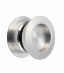 Muschelgriff für Holztüren Türstärke 38-42 mm Einlass-Ø 50 mm Edelstahl matt, KWS 5251