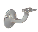 Handlaufträger Ø Wandplatte 53 mm, gewölbte Auflage Edelstahl matt, Deni