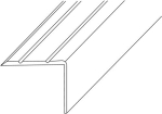 LM-Treppenwinkel 25x20 mm L=1000 mm, einseitig gelocht Aluminium silberfarbig eloxiert, P&G