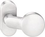 Profile door knob Square M12 mm, fixed Aluminium F1, EDI K16/2033