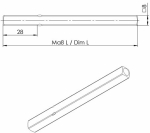 Drückerstift Vierkant 8x110 mm Stahl, Stahl, Ogro OGRO 114 PB