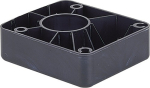 Glides for plinth adjustable foot Universal, plinth height 25 mm Black plastic, Hettich