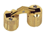 Single-bore cylinder hinge 14 mm, for drilling in Matt brushed brass, Hettich