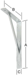 Bar console LxHxWxS 400x250x304 mm galvanised steel Load capacity 250 kg, foreman