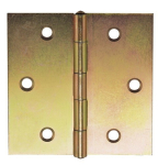 Hinge, strong, sturdy HxW 89x89 mm, blue galvanised rolled Thickness 2.1 mm steel, foreman
