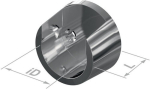 Schrankrohrlager Wandmontage, Ø 20 mm Kunststoff silberfarbig, P&G 11069