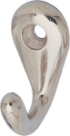 Towel hook 1 hook Height 36 mm, projection 27 mm Nickel-plated aluminium, Hermeta 0557