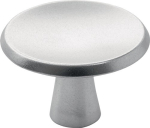 Furniture knob Cast aluminium, with M4x25 mm screw silver-coloured anodised, Hermeta 3751
