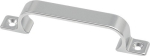 Handgreep met 2 gaten LxB 112x14 mm, zilver geanodiseerd aluminium. Projectie 21 mm, Hermeta