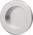 Sliding door shell Inlet Ø 50 mm Aluminium silver anodised round, Hermeta