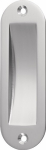 Sliding door shell Length 120 mm Width 40 mm Aluminium silver anodised oval, Hermeta