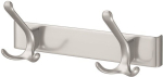 Huthakenleiste mit 2 Haken Ausladung 96 mm,Höhe 102 mm,Leichtmetall silberfarbig eloxiert, Hermeta 0822-0822