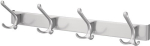 Huthakenleiste mit 4 Haken Ausladung 96 mm,Höhe 102 mm,Leichtmetall silberfarbig eloxiert, Hermeta 0822-0824