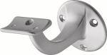 Handrail support Curved support, Ø wall plate 56 mm Silver anodised aluminium, Hermeta 3505