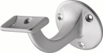 Handrail support with straight support Diameter wall plate 56 mm Silver anodised aluminium, Hermeta 3507