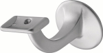 Handrail support with straight support Diameter wall plate 56 mm Silver anodised aluminium, Hermeta 3508