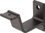 Handrail support straight edition Black anodised aluminium, Hermeta 3551