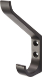 Hat hook Projection 86.5 mm, height 135 mm Black anodised aluminium, Hermeta 0148