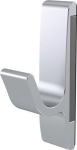 Magnetic coat hooks Projection 40 mm, height 85 mm Silver anodised aluminium, Hermeta 0150