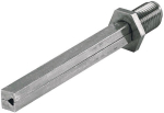 Square pin Square 8x100 mm, split M12x1.25 Galvanised iron, Hoppe FDW profile pin