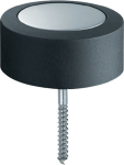 Floor door buffer Ø 48 mm Height 24 mm, dowel mounting Matt stainless steelFSB 38 3878