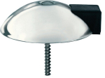 Floor door buffer Ø 70 mm Height 20 mm, dowel mounting Matt stainless steelFSB 38 3884