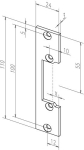 Flachschließblech BxL 24 x110 mm, Edelstahl matt käntig Assa Abloy 106