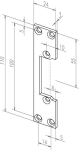 Flachschließblech BxL 24x110 mm, Stahl verzinkt käntig Assa Abloy 107