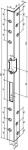 Linker veiligheidshoek slagplaat LxS 500x2 mm, mat roestvrij staal Assa Abloy 312