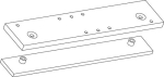 Montage & tegenplaat voor TS 3000 V zilver, Geze
