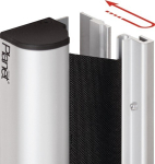 Fingerschutz Rollo Bandgegenseite, silberfarben eloxiert Planet FSR 6000 Quick Länge 1925 mm