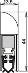 Deurafdichting voor houten deuren 1-zijdige lengte 735 mm, L=735 mm Athmer Wind-Ex 1-311