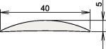 Deurafdichting L=1215 mm, zilver geanodiseerd aluminium Athmer aluminium drempel 090 3-111