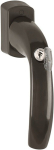 Raamgreep 32-42 mm, aluminium F8707/donkerbruin Hoppe New York 0810S/US10