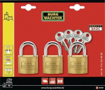 Vorhangschloss-Set Bügelstärke 6 mm Bügelhöhe 22 mm Burg-Wächter Trio 222 40