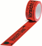 Waarschuwingstape PP Lengte 66 m, breedte 50 mm PP, voorzichtigheid glas