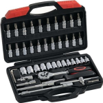 Dopsleutelset 45 stuks 1/4", breedte 4-14 mm NU S4000802099