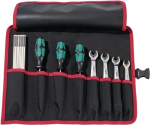 Roll-up tool bag 12 compartments, WxH 540x330mm Nylon, black/red, Parat Basic Roll-Up