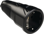 Schutzkontaktkupplung 10-/16 A 250 V schwarz IP20, Vollgummi