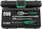 Dopsleutelset 1/4", 22-delig Breedte over vlakken 3,5-13 mm, tanden 80 zeskant, Stahlwille 40/44/17/5QR