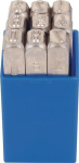 Impact set 9 pcs. 0-9 Character height 1 mm Kukko 330