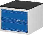 Drawer cabinet HxWxD 460x580x650mm, grey/blue Single pull-out drawer, Promat 425567