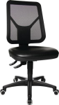 Arbeitsdrehstuhl Topstar TEC 80 Rollen, Polyurethanschaum schwarz, 410-540 mm, 73280PU0H