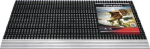 Deurmat LxBxS 430x750x22 mm zwart/zilver, PP/aluminium, aluminium aanslagrand