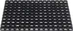 Doormat LxWxS 500x800x22 mm black rubber, open rings
